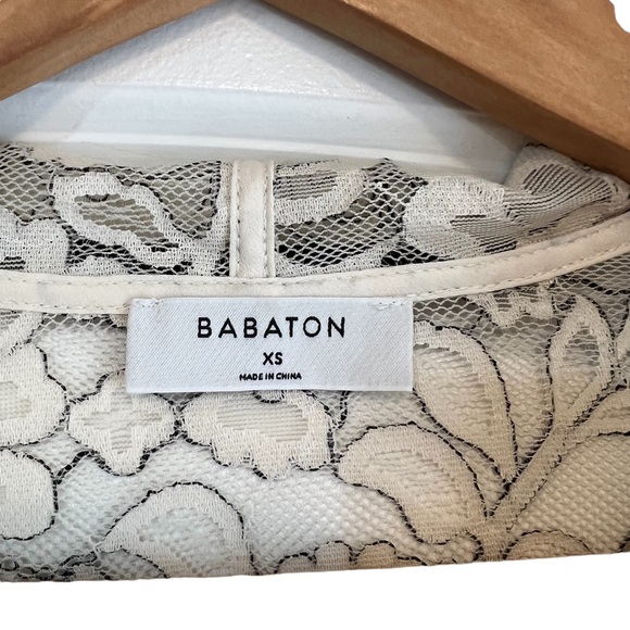 Babaton Aritzia Hopkins blouse in cream & black, size XS excellent condition - Picture 5 of 6